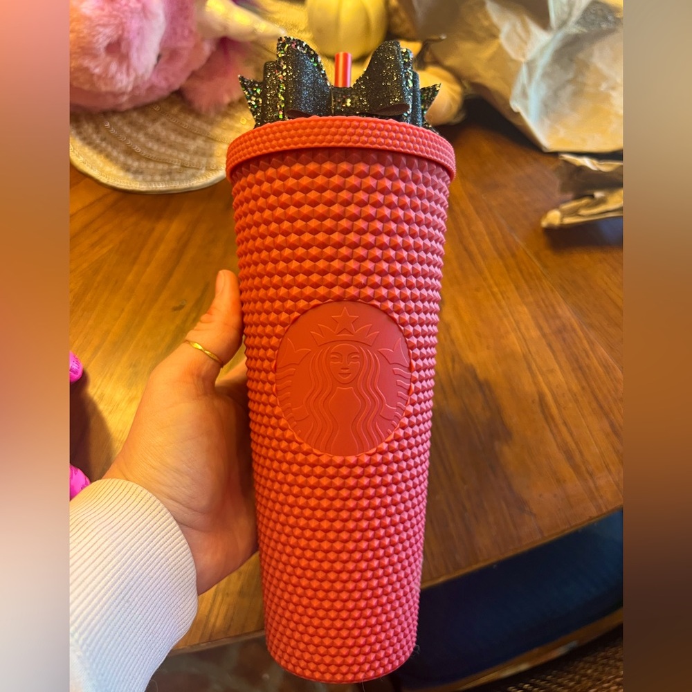 Starbucks MEXICO LATAM muted Brick Red soft touch matte studded Tumbler new